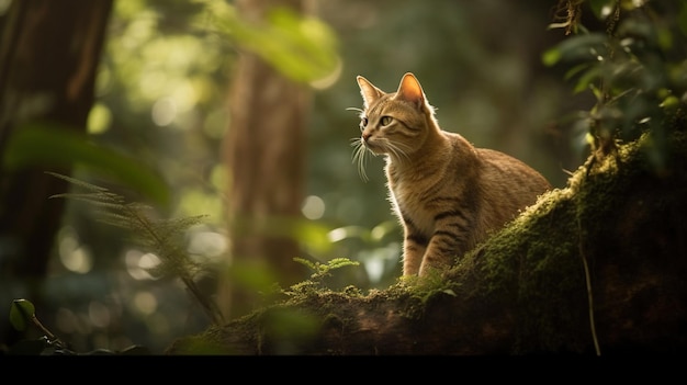 Javanese Cat Explores Tree A Glimpse of Graceful Feline Adventure