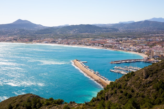 Javea in Alicante aerial view Valencian Community of spain