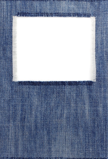 Jeans blue texture on white