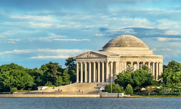 The Jefferson Memorial, a presidential memorial in Washington, D.C. United States