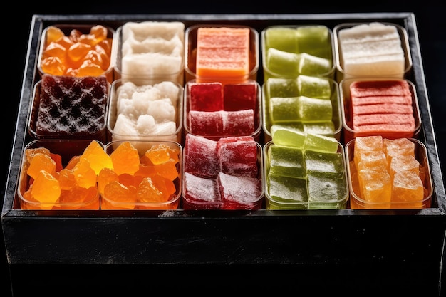 jelly assortment professional advertising food photography AI Generated