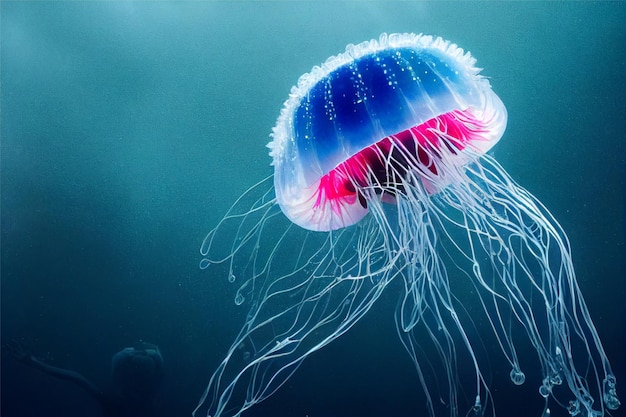 jelly fish in the sea AI generative