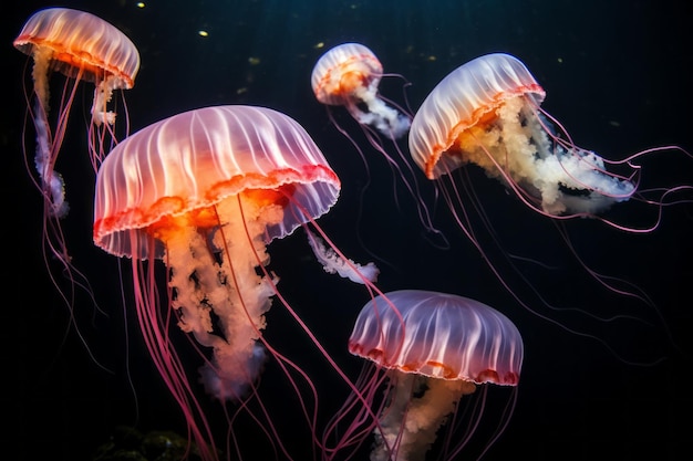 Jellyfish Ballet in the Deep Sea Animal photography