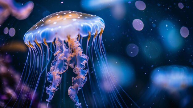 Jellyfish pulsating with an otherworldly beauty AI generated illustration