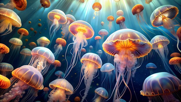 Jellyfishes Under the Sea