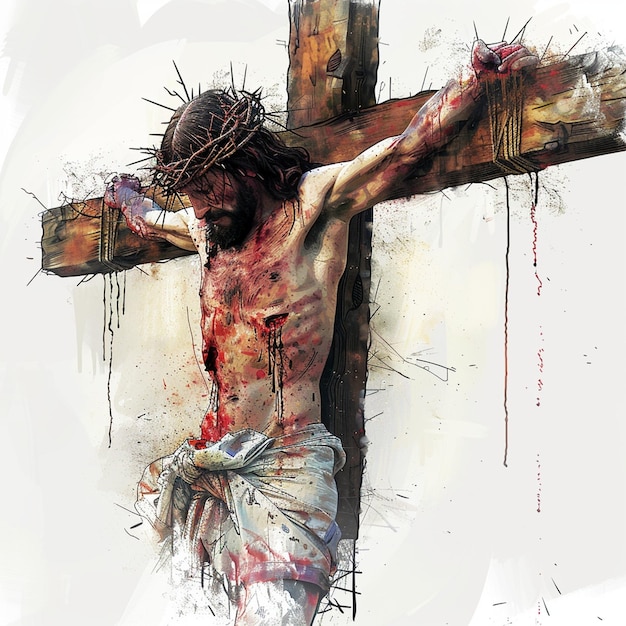 Jesus Christ on the cross of calvary