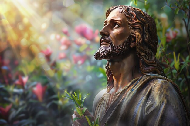 Jesus in a garden christian photo