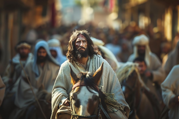 Jesus triumphal entry christian photo