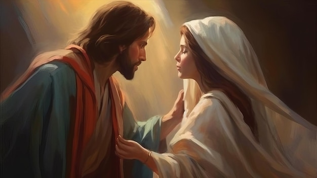 Jesus with the Woman Who Touched His Cloak