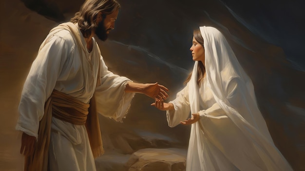 Jesus with the Woman Who Touched His Cloak