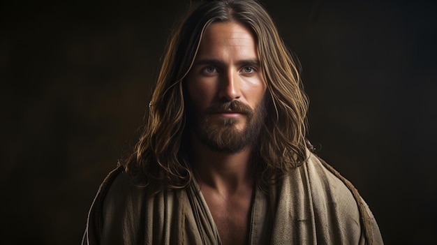 Jesus39 Serene Face Perfect for Spiritual Themes