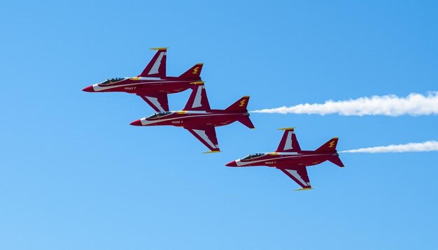 Photo jet fighters performing aerial maneuvers