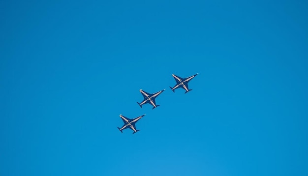 Photo jet fighters performing aerial maneuvers