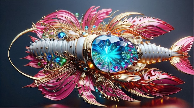 JewelEncrusted Mechanical Exotic Sea Creature