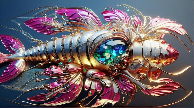 JewelEncrusted Mechanical Exotic Sea Creature