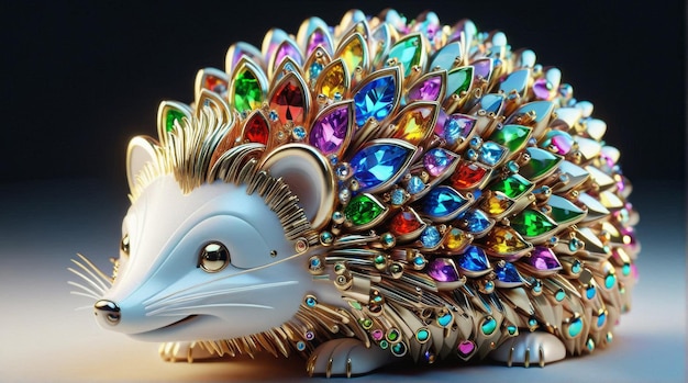 JewelEncrusted Mechanical Hedgehog