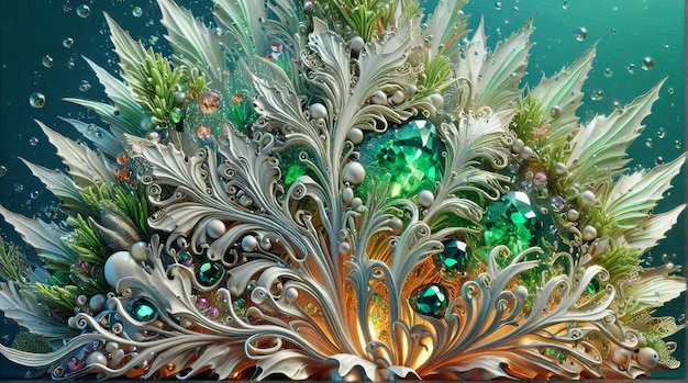 JewelEncrusted Mechanical Seaweed