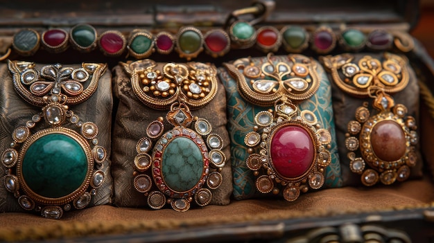 Photo jewellery box of precious stones