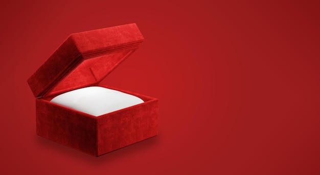 Jewelry or gift box mockup 3d rendering