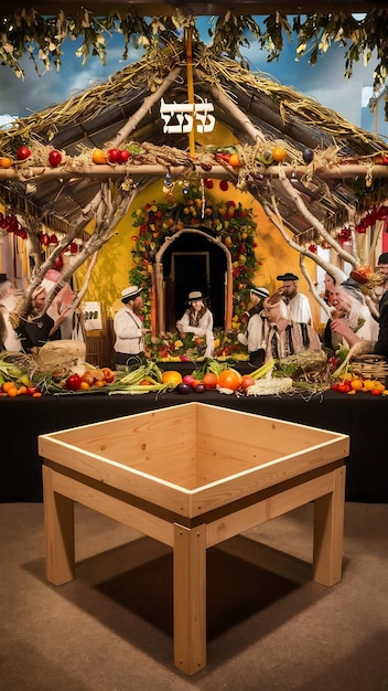 Jewish festival of Sukkot Traditional succah hut with decorations