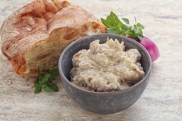 Jewish traditional cuisine herring mousse Forsmak