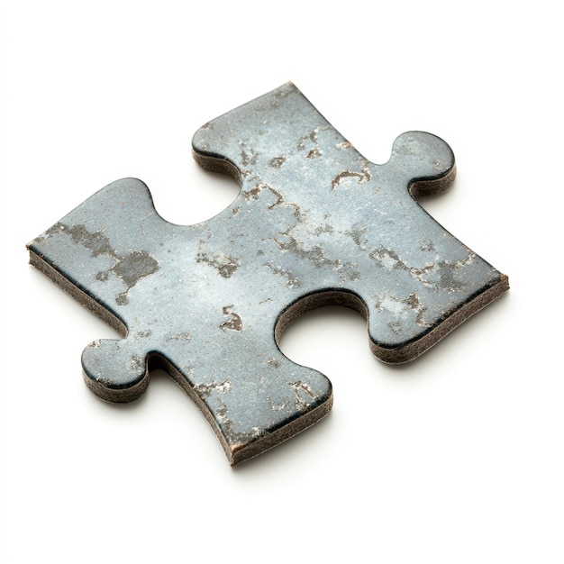 Photo jigsaw puzzle piece isolated on a solid white background