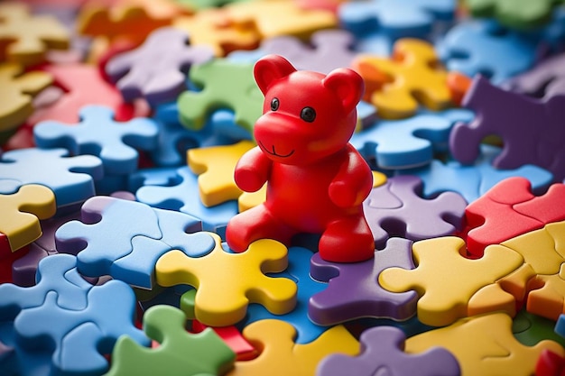 Jigsaw Puzzle Pieces Toys Background