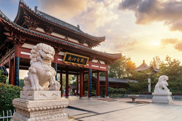 Jining Chinese garden landscape street view