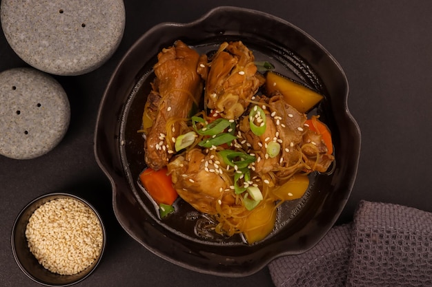 Jjimdak is a Popular Korean Braised Chicken