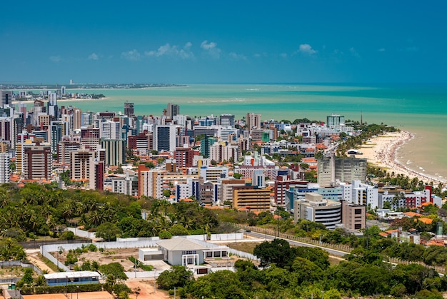 joao pessoa paraiba brazil on november 18 2007 buildings and sea