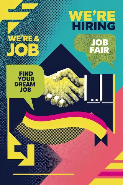 Photo job hiring announcement creative job hiring poster