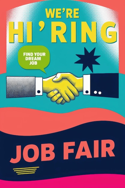 Photo job hiring announcement creative job hiring poster