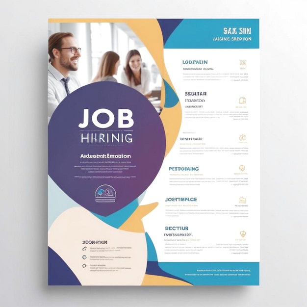 Photo job hiring poster design template