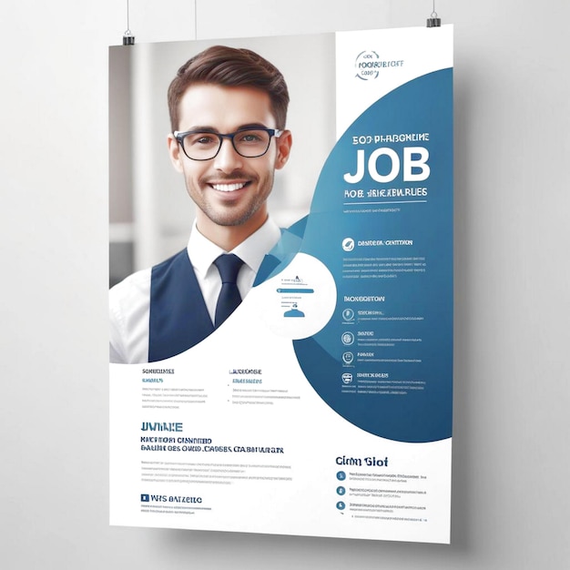 Photo job hiring poster design template