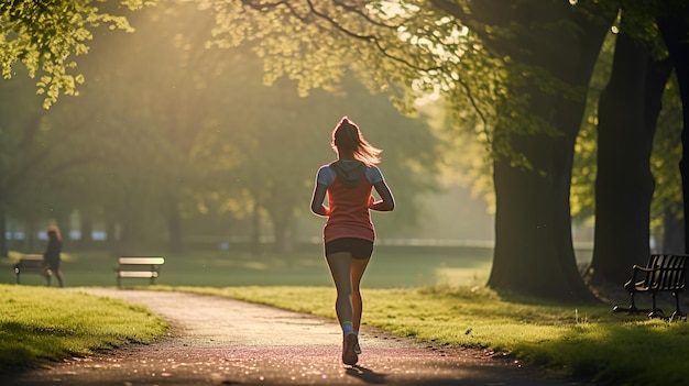 Jogging in a Scenic Park Aged Couple Embracing Active Lifestyle jogging scenic park aged couple active lifestyle