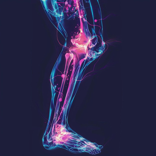 Joint pain anatomy medical concept Illustration Created using generative AI tools