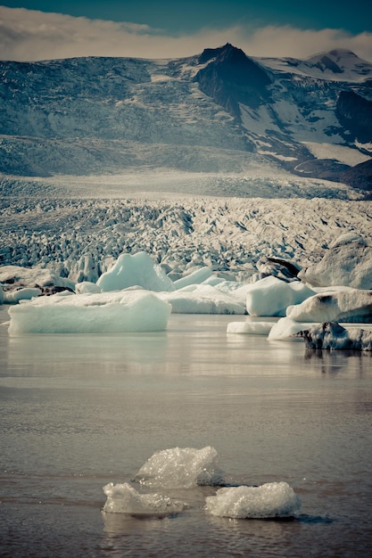 Jokulsarlon Glacier Lagoon in Vatnajokull National Park Iceland