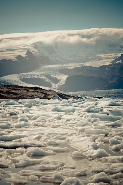 Jokulsarlon Glacier Lagoon in Vatnajokull National Park Iceland