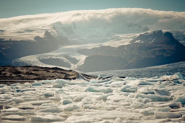 Jokulsarlon Glacier Lagoon in Vatnajokull National Park Iceland