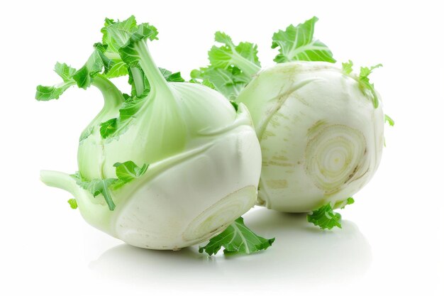 Jolly Kohlrabi On White Background