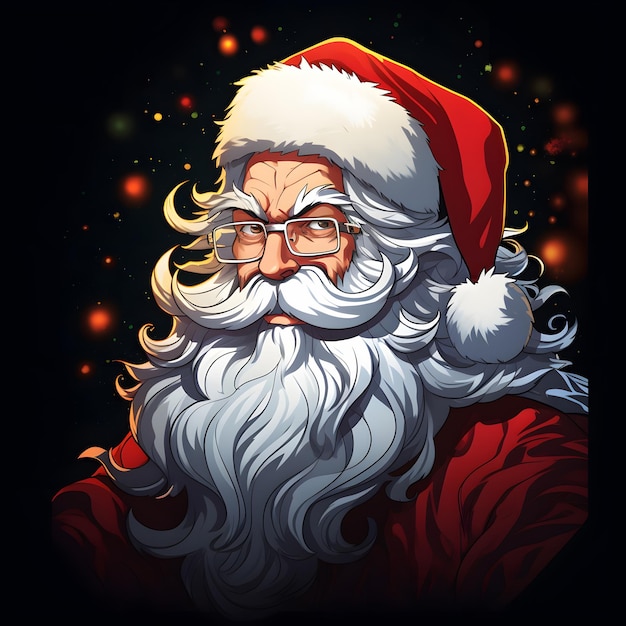 Jolly Santa A Caricature Illustration