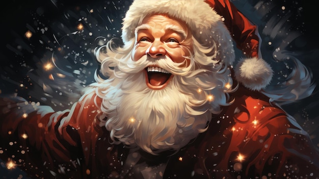 Jolly santa claus Created with Generative AI