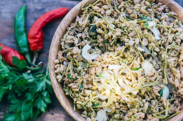 JONJOLI (Staphylea colchica). Traditional Georgian food