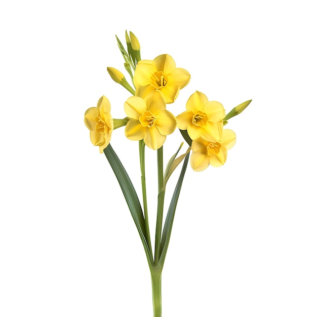 Photo jonquil flower on white background