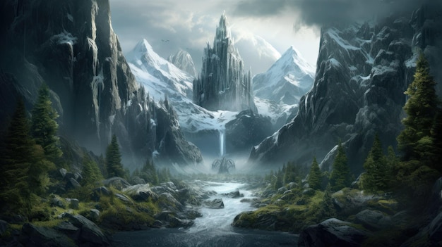 Jotunheim Realm of the Giants Of The Fantasy Norse Mythology And Viking Mythology Landscape