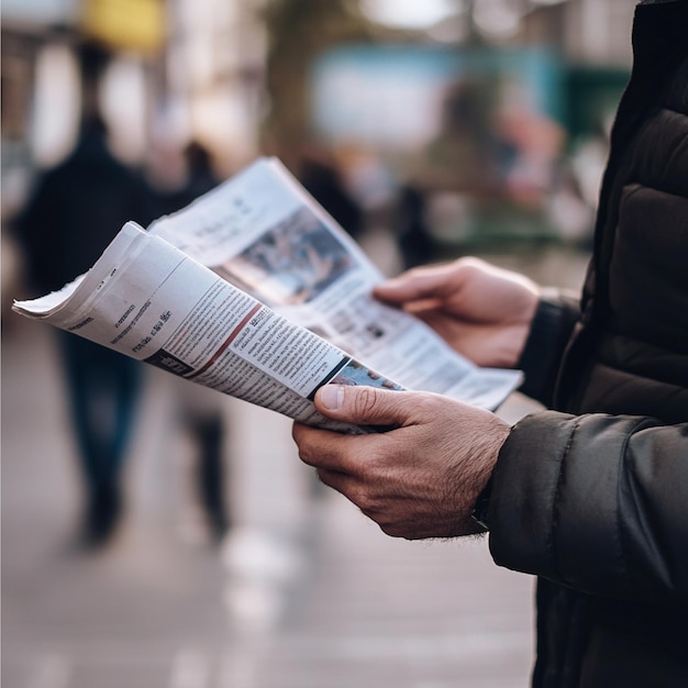 Photo a journalist factchecking and verifying information for accuracy in a news report