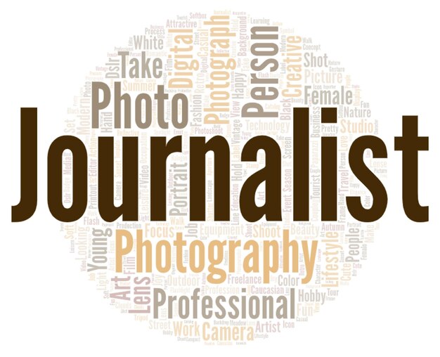 Photo journalist word cloud concept on white background