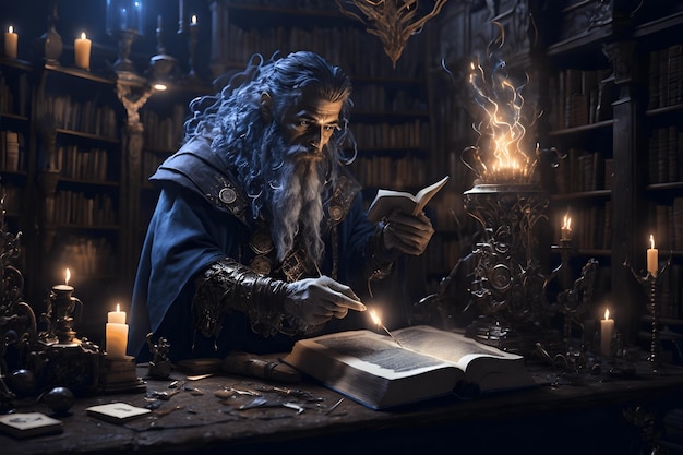 Journey into Arcane Knowledge Sorcerers and Seekers Immersed in Study