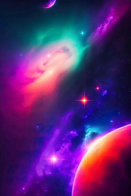 Journey to a Realm of Colorful Space Fantasy