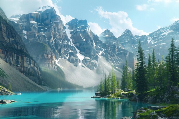 Journey through the enchanting landscapes of Banff generative ai